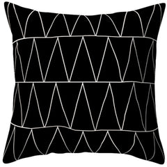 Throw Pillow Cover with 450g Insert, geometric, 18X18, Decorative Cushion – Fancy & Stacy