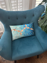 12"x20" modern geometric lumbar throw pillow 12 designs chic abstract & art deco prints gold accent decor insert included