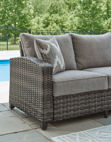 Oasis Court Outdoor Sofa Chairs Table Set of 4 Gray