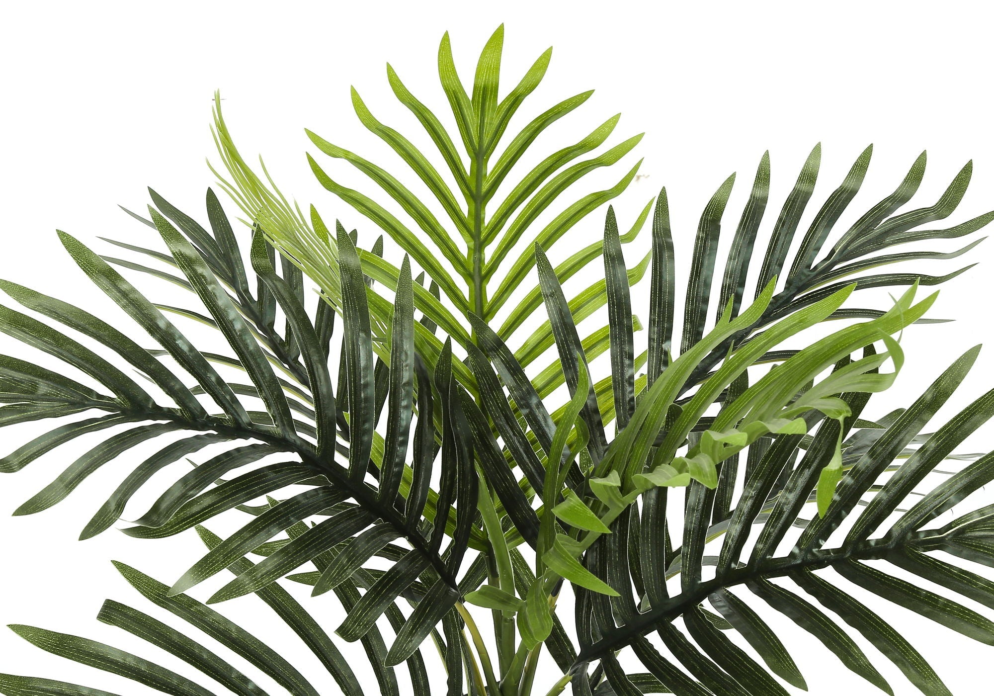 20-Inch Artificial Palm Plant Real Touch Greenery Black Pot Decor