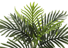 20-Inch Artificial Palm Plant Real Touch Greenery Black Pot Decor