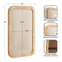 Rahfy Framed Fabric Pinboard