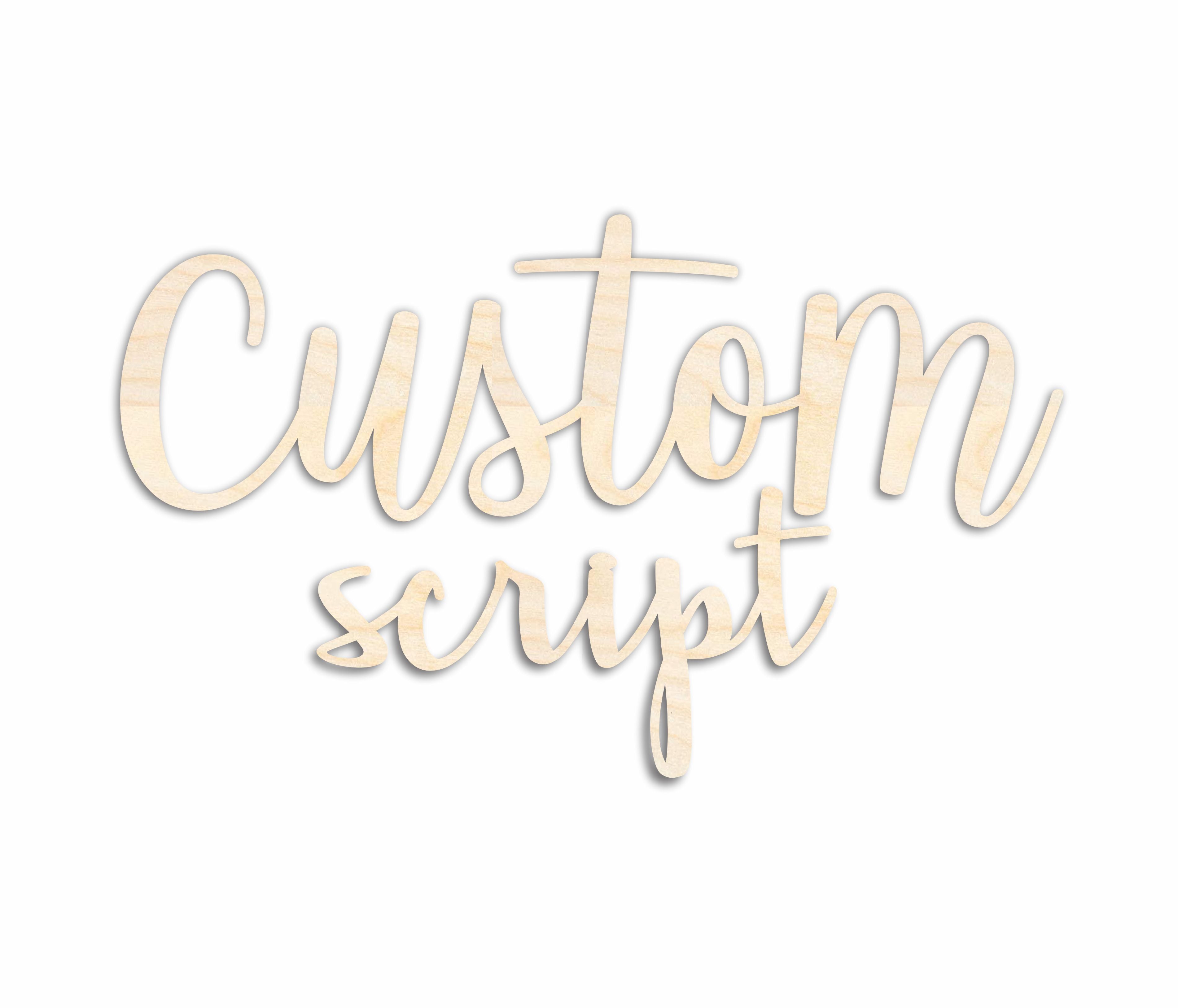 Custom Script Font Name Wood Cutout Baby Nursery Decor