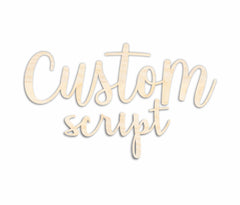 Custom Script Font Name Wood Cutout Baby Nursery Decor