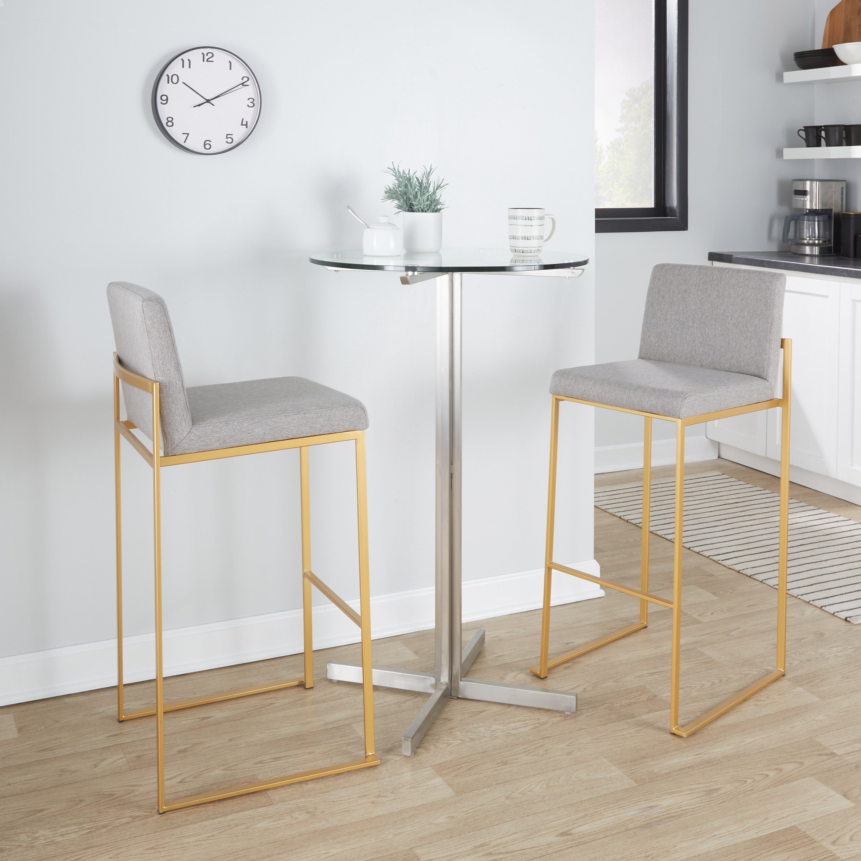 Contemporary High Back Barstool