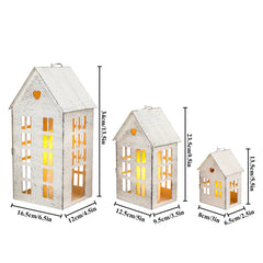 Village Farmhouse House Candle Holders