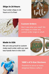 Custom Script Font Name Wood Cutout Baby Nursery Decor