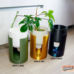 Modern Elevated Planter Stand Set 2 Piece Indoor Plant Pots