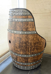 Luxury Whiskey & Wine Barrel Captain Chair with Hidden Safe