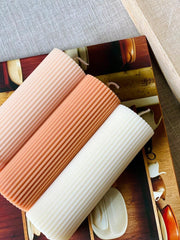 Ribbed Candle Elegant Textured Decorative Candle for Home Decor