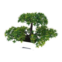 Artificial Bonsai Pine Tree Potted Lifelike Greenery Home Office Decor