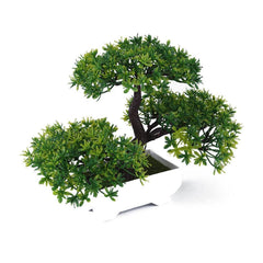 Artificial Bonsai Pine Tree Potted Lifelike Greenery Home Office Decor
