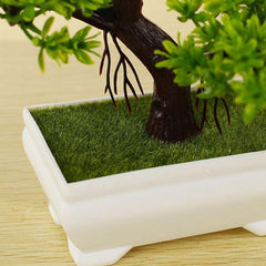 Artificial Bonsai Pine Tree Potted Lifelike Greenery Home Office Decor