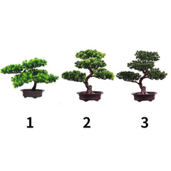 Artificial Bonsai Pine Tree Potted Lifelike Greenery Home Office Decor